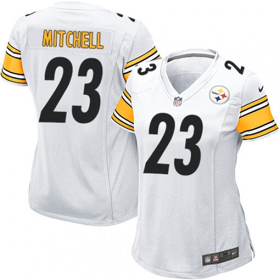 Women's Nike Pittsburgh Steelers #23 Mike Mitchell Game White NFL Jersey - Ujersey