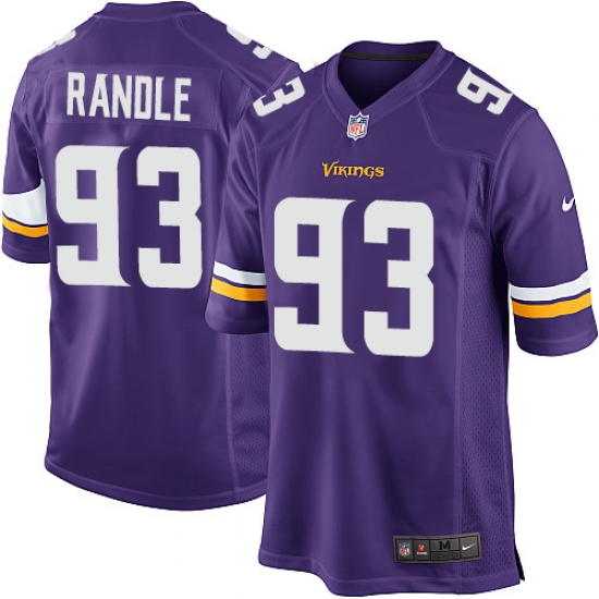Men's Nike Minnesota Vikings #93 John Randle Game Purple Team Color NFL Jersey - Ujersey