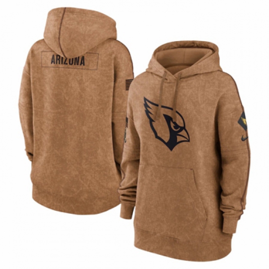 Women's Arizona Cardinals Nike Brown 2023 Salute to Service Pullover Hoodie