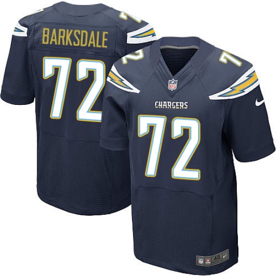 Men's Nike Los Angeles Chargers #72 Joe Barksdale Elite Navy Blue Team Color NFL Jersey - Ujersey