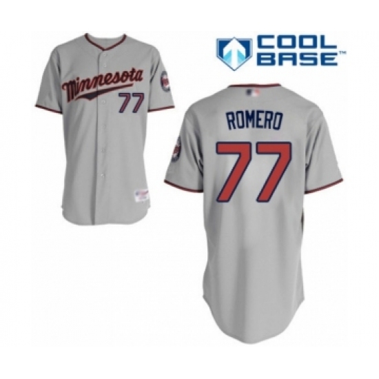 Men's Minnesota Twins #77 Fernando Romero Authentic Grey Road Cool Base Baseball Player Jersey