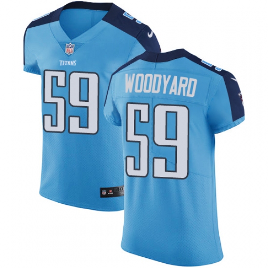 Men's Nike Tennessee Titans #59 Wesley Woodyard Light Blue Team Color Vapor Untouchable Elite Player NFL Jersey - Ujersey
