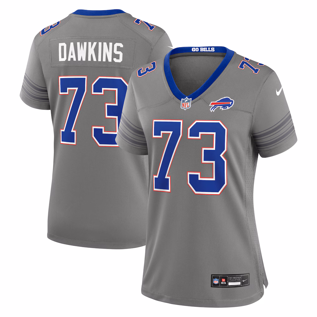 Women's Buffalo Bills Dion Dawkins Nike Gray Nickel City Game Jersey - Ujersey