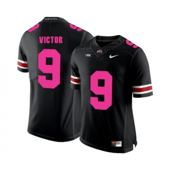 Ohio State Buckeyes 9 Binjimen Victor Black 2018 Breast Cancer Awareness College Football Jersey - Ujersey