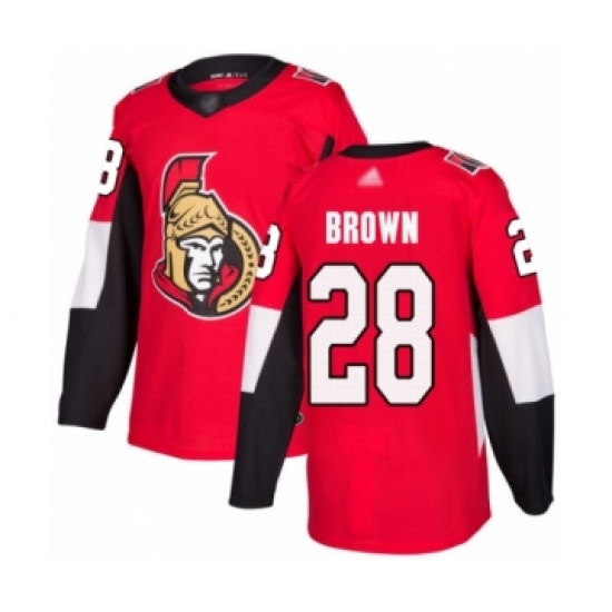 Youth Ottawa Senators #28 Connor Brown Authentic Red Home Hockey Jersey - Ujersey