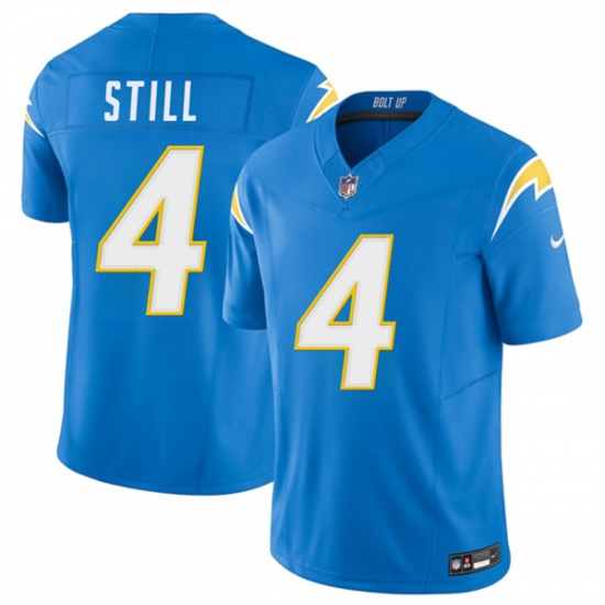 Men's Los Angeles Chargers #4 Tarheeb Still Blue 2026 F.U.S.E. Vapor Limited Football Stitched Jersey - Ujersey