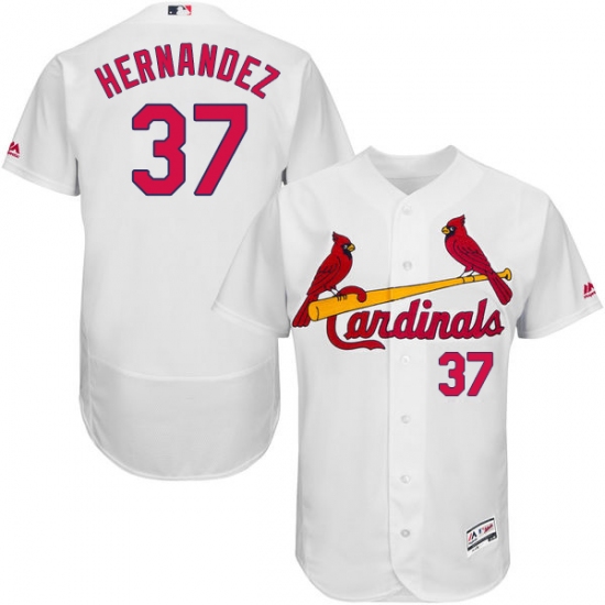 Men's Majestic St. Louis Cardinals #37 Keith Hernandez White Home Flex Base Authentic Collection MLB Jersey - Ujersey
