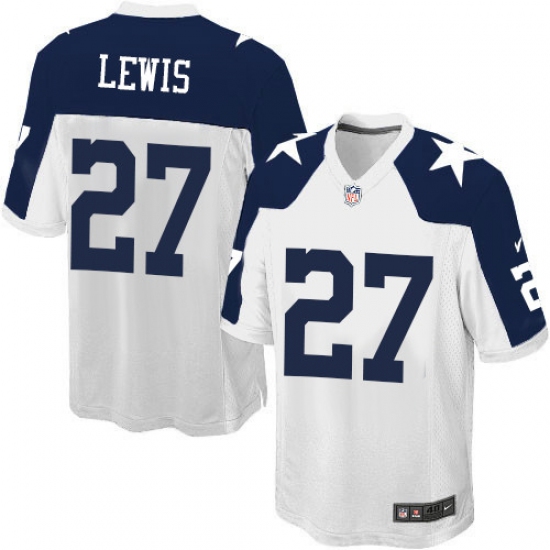 Men's Nike Dallas Cowboys #27 Jourdan Lewis Game White Throwback Alternate NFL Jersey - Ujersey