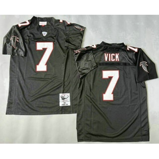 Men's Atlanta Falcons #7 Michael Vick Black 2003 Throwback Jersey - Ujersey