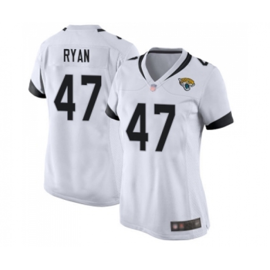 Women's Jacksonville Jaguars #47 Jake Ryan Game White Football Jersey - Ujersey