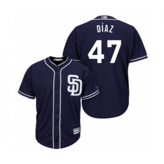 Youth San Diego Padres #47 Miguel Diaz Authentic Navy Blue Alternate 1 Cool Base Baseball Player Jersey - Ujersey