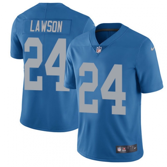 Youth Nike Detroit Lions #24 Nevin Lawson Elite Blue Alternate NFL Jersey - Ujersey