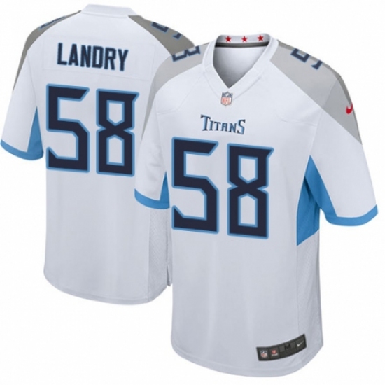 Men's Nike Tennessee Titans #58 Harold Landry Game White NFL Jersey - Ujersey