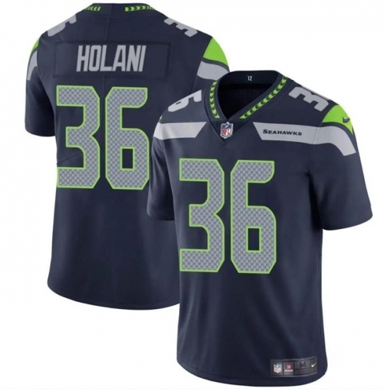 Youth Seattle Seahawks #36 George Holani Navy Vapor Limited Stitched Football Jersey - Ujersey