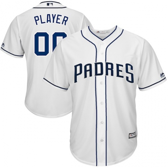 Men's San Diego Padres Majestic White 2017 Cool Base Custom Baseball Jersey - Ujersey