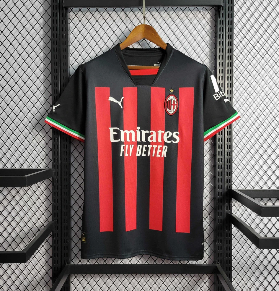 AC Milan Retro Soccer Jersey Home Custom Shirt 2022/23 - ujerseystore