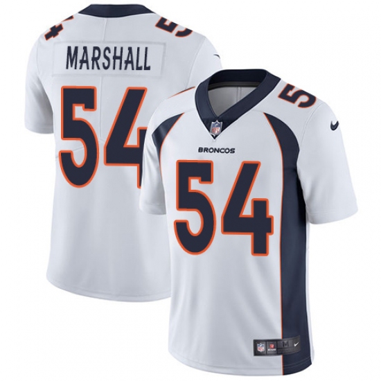 Men's Nike Denver Broncos #54 Brandon Marshall White Vapor Untouchable Limited Player NFL Jersey - Ujersey