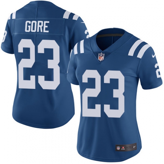 Women's Nike Indianapolis Colts #23 Frank Gore Elite Royal Blue Team Color NFL Jersey - Ujersey