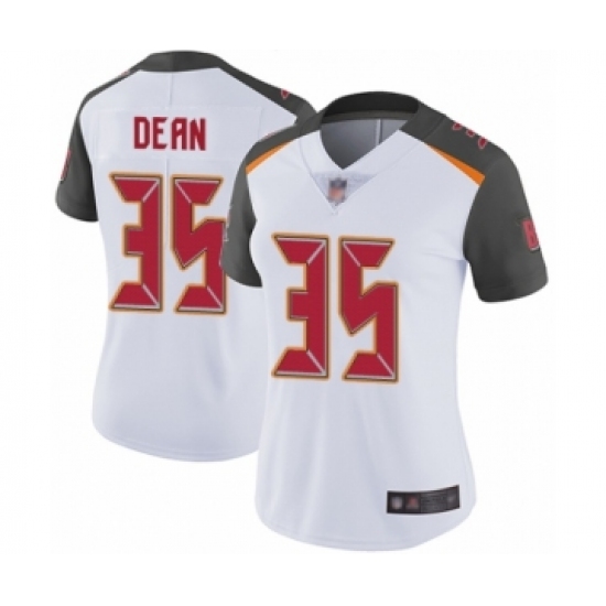 Women's Tampa Bay Buccaneers #35 Jamel Dean White Vapor Untouchable Limited Player Football Jersey - Ujersey