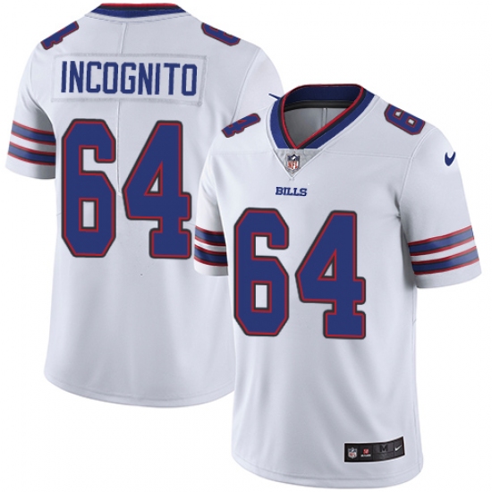 Youth Nike Buffalo Bills #64 Richie Incognito Elite White NFL Jersey - Ujersey