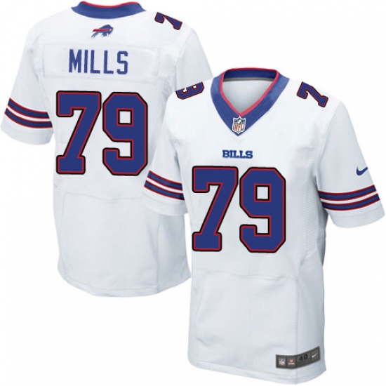 Men's Nike Buffalo Bills #79 Jordan Mills Elite White NFL Jersey - Ujersey