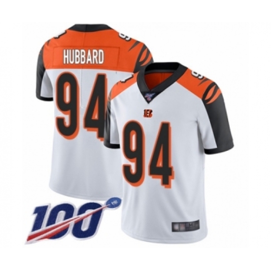 Men's Cincinnati Bengals #94 Sam Hubbard White Vapor Untouchable Limited Player 100th Season Football Jersey - Ujersey