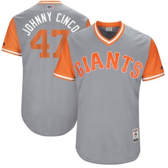 Men's Majestic San Francisco Giants #47 Johnny Cueto 