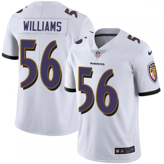 Men's Nike Baltimore Ravens #56 Tim Williams White Vapor Untouchable Limited Player NFL Jersey - Ujersey