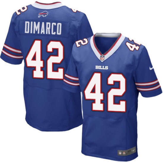 Men's Nike Buffalo Bills #42 Patrick DiMarco Elite Royal Blue Team Color NFL Jersey - Ujersey