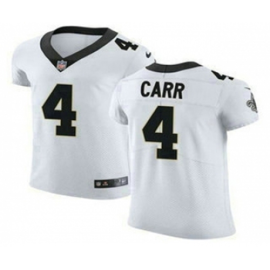 Men's New Orleans Saints #4 Derek Carr White Vapor Limited Stitched Jersey - Ujersey