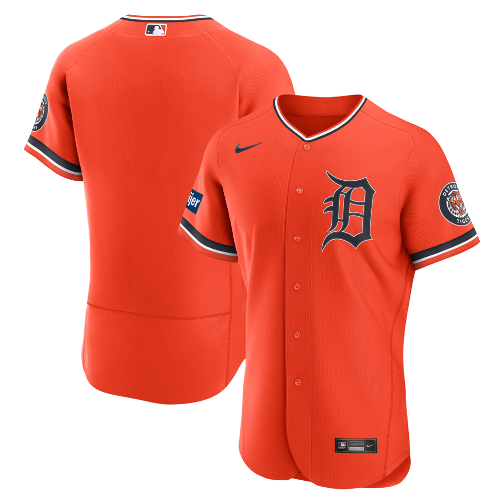 Men's Detroit Tigers Nike Orange Alternate 2 Authentic Jersey - Ujersey
