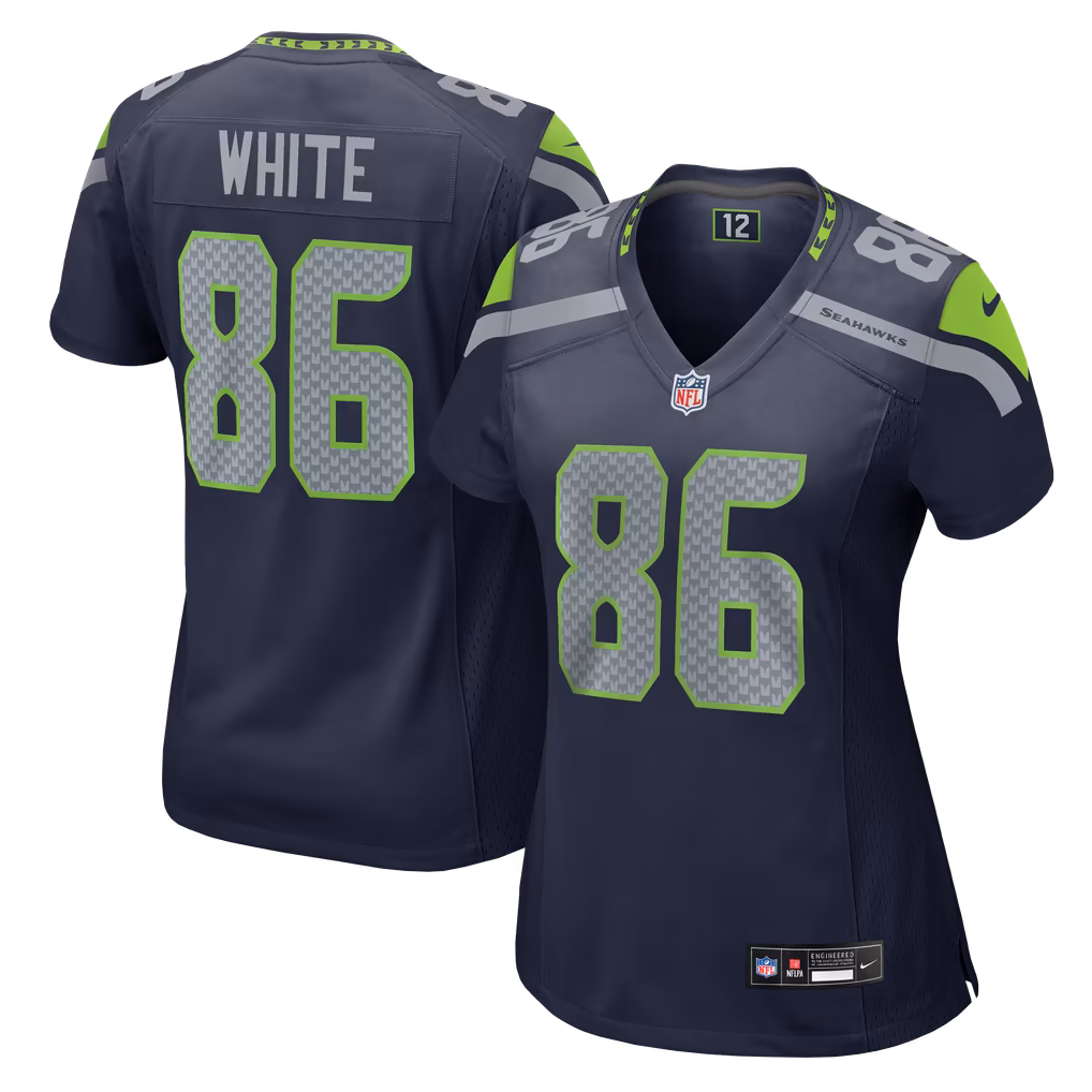 Women's Seattle Seahawks Ricky White Nike College Navy Team Game Jersey