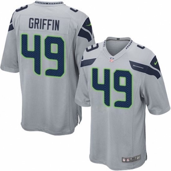 Men's Nike Seattle Seahawks #49 Shaquem Griffin Game Grey Alternate NFL Jersey - Ujersey