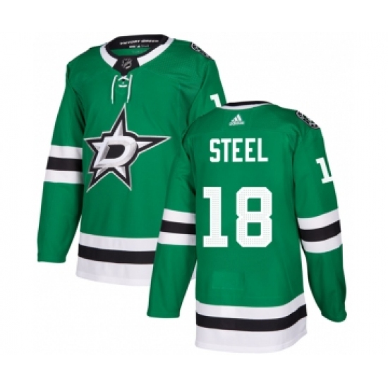 Men's Dallas Stars #18 Sam Steel Green Stitched Jersey - Ujersey