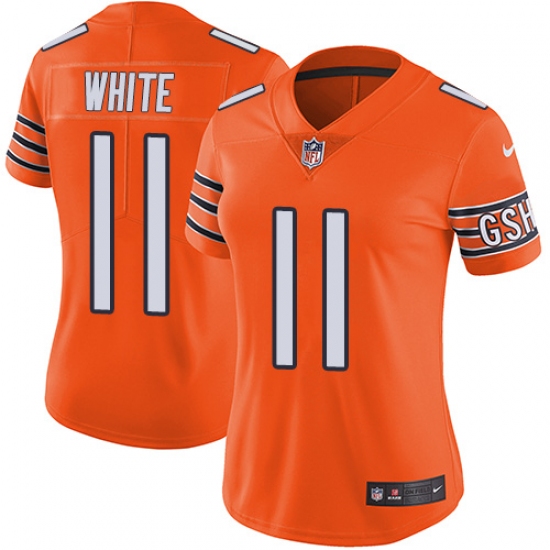 Women's Nike Chicago Bears #11 Kevin White Limited Orange Rush Vapor Untouchable NFL Jersey - Ujersey
