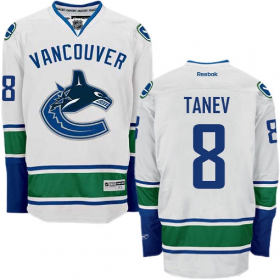 Youth Reebok Vancouver Canucks #8 Christopher Tanev Authentic White Away NHL Jersey - Ujersey