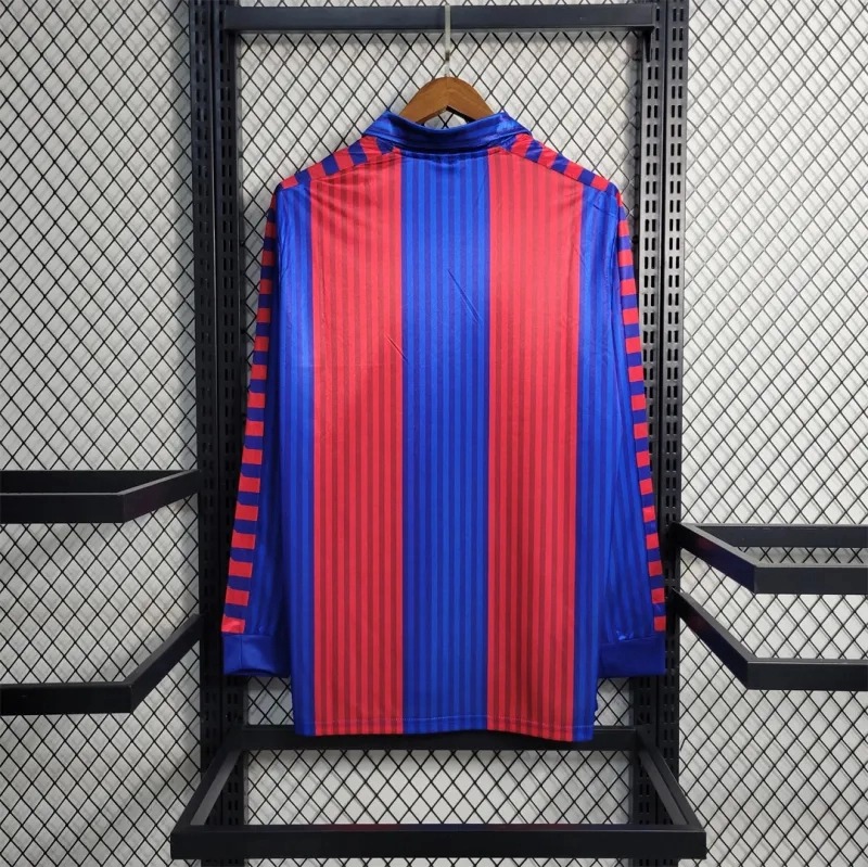 Barcelona Retro Jersey Home Long Sleeve Soccer Shirt 1991-92 - U-jersey