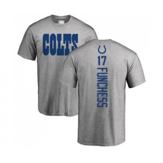 Football Indianapolis Colts #17 Devin Funchess Ash Backer T-Shirt - Ujersey
