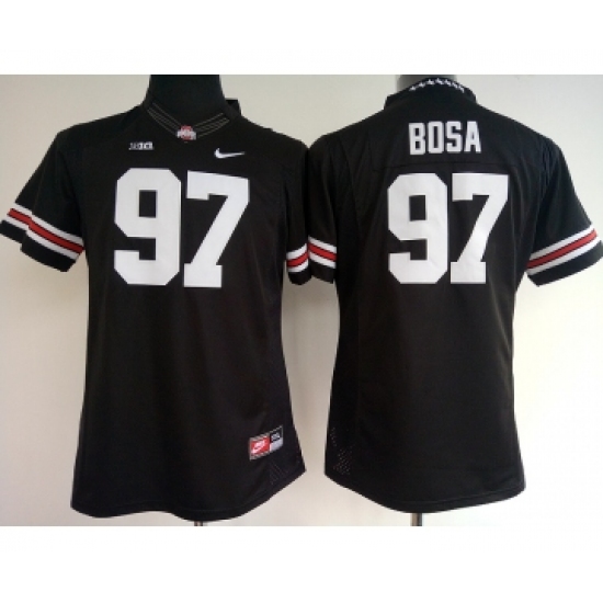 Ohio State Buckeyes 97 Joey Bosa Black Women College Football Jersey - Ujersey