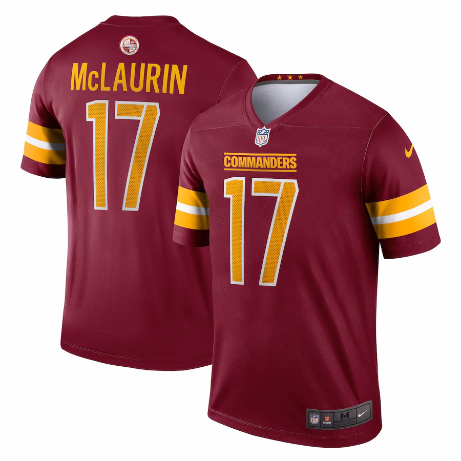Men's Washington Commanders Terry McLaurin Nike Burgundy Legend Player Performance Top - Ujersey