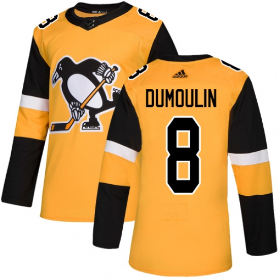 Youth Adidas Pittsburgh Penguins #8 Brian Dumoulin Authentic Gold Alternate NHL Jersey - Ujersey