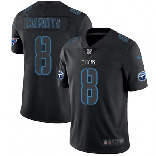 Men's Nike Tennessee Titans #8 Marcus Mariota Limited Black Rush Impact NFL Jersey - ujerseystore