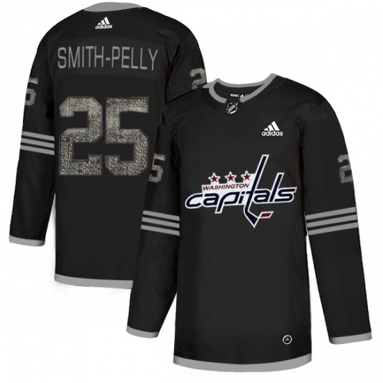Men's Adidas Washington Capitals #25 Devante Smith-Pelly Black 1 Authentic Classic Stitched NHL Jersey - Ujersey