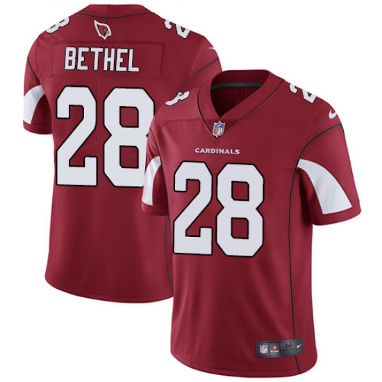 Men's Nike Arizona Cardinals #28 Justin Bethel Red Team Color Vapor Untouchable Limited Player NFL Jersey