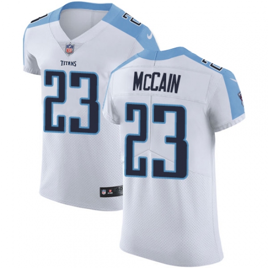 Men's Nike Tennessee Titans #23 Brice McCain White Vapor Untouchable Elite Player NFL Jersey - Ujersey