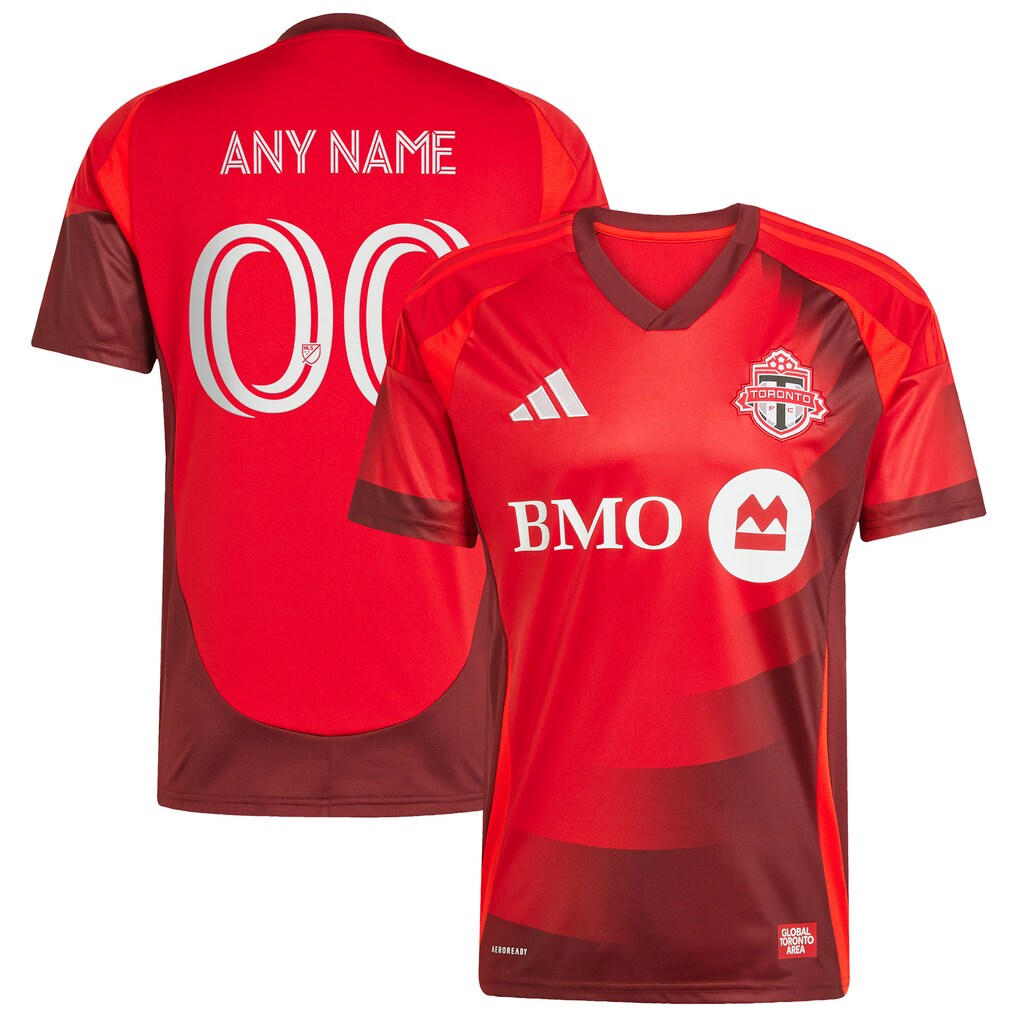Men's Toronto FC adidas Red 2025 Club Kit Replica Custom Jersey - Ujersey