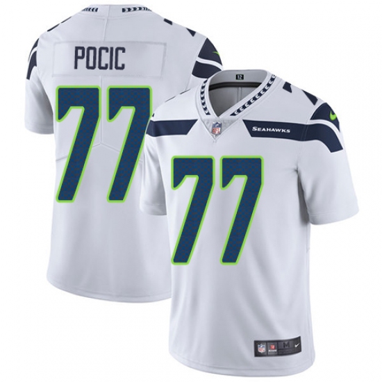 Youth Nike Seattle Seahawks #77 Ethan Pocic White Vapor Untouchable Limited Player NFL Jersey - Ujersey