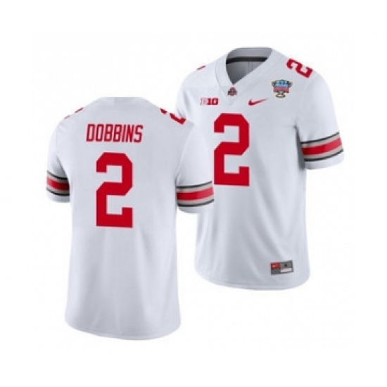 Men's Ohio State Buckeyes J.K. Dobbins 2021 Sugar Bowl White Football Jersey - Ujersey