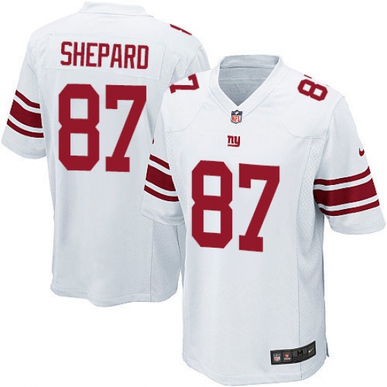 Men's Nike New York Giants #87 Sterling Shepard Game White NFL Jersey - Ujersey