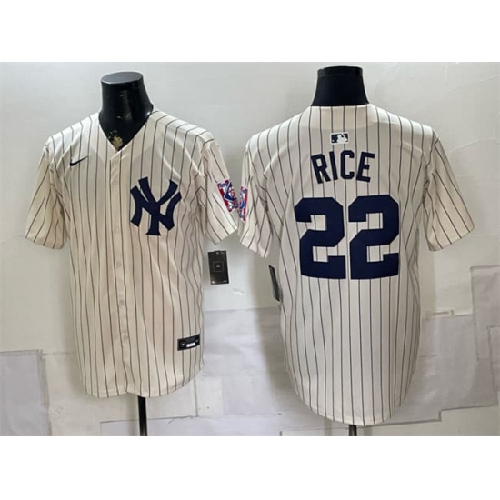 Men's New York Yankees #22 Ben Rice Cream 2026 Field of Dreams Stadium Stitched Baseball Jersey - Ujersey